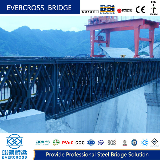 Prefabricated Steel Bailey Bridge Single Design Load Long Life COC ...