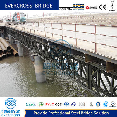 HD200 Steel Bailey Bridge Double Rows Single Layer Reinforced DSR Double Lanes