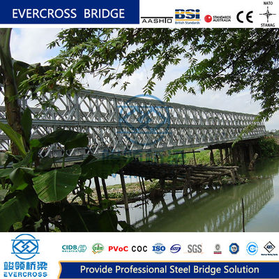 Steel Construction Compact 200 Bailey Bridge Double Deck Q355B With Single Lane