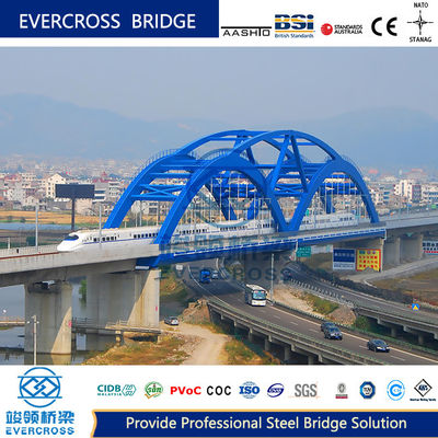 Permanent Assembly Steel Modern Arch Bridge Large Span Big Loading Capacity