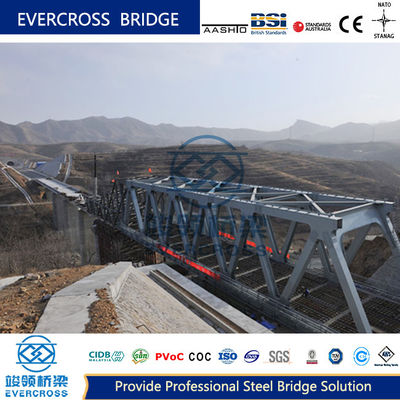 Bailey Steel Truss Bridge Single Lane Customized For Ferry Assembly