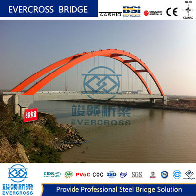Prefabricated Steel Arch Bridge Custom Steel Bridge For Heavy Duty Highway Bridge