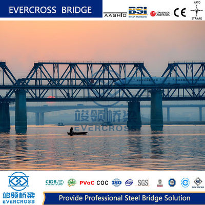 Prefabricate Steel Truss Pedestrian Bridge Railway Bridge With Paint
