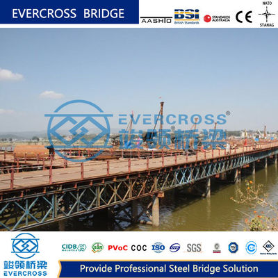 CNAS Steel Truss Bridge Bailey Type Platform With Heavy Loading For Sale