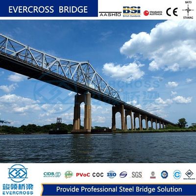 High Stiffness Simply Supported Steel Truss Bridge With Upper Bearing China Factory