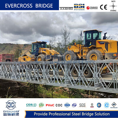 EN 1090-2 EXC3 Vervaardigde Modulaire Stalen Brug Thermisch Verzinkt ISO 1461 voor Europese Standaard Projecten