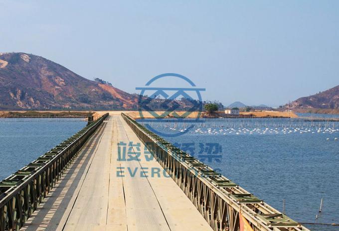 Large Span Steel Bailey Bridge construction Double Row Single Layer ...