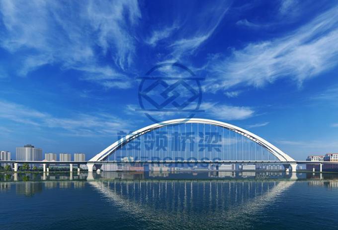 Professional Arch Prefabricated Steel Truss Pedestrian Bridge Flexible