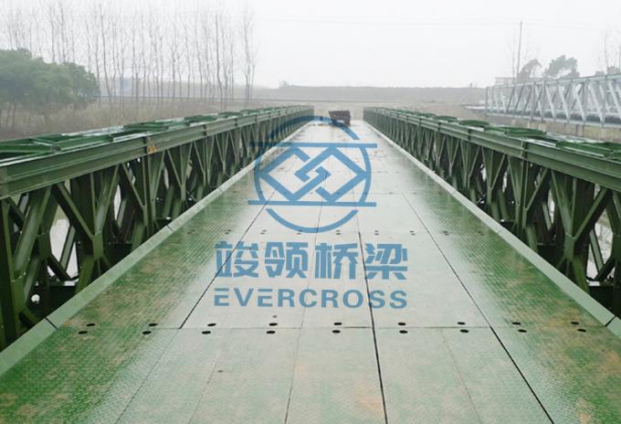 Portable Steel Bailey Bridge ASTM Gr65 Temporary Bailey Bridge