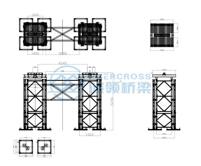 Heavy Loading Bailey Bridge Pier For Portable Steel Bridge